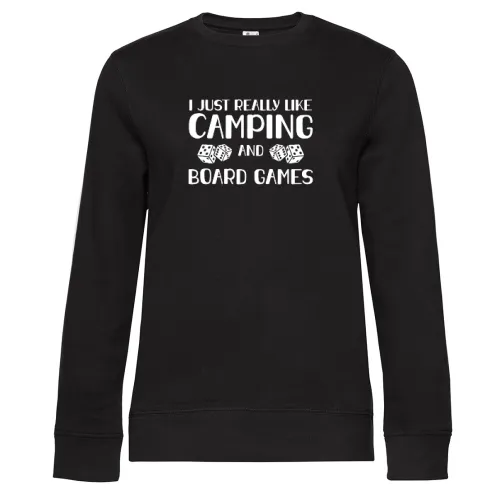Ich mag Camping und Brettspiele Sweat