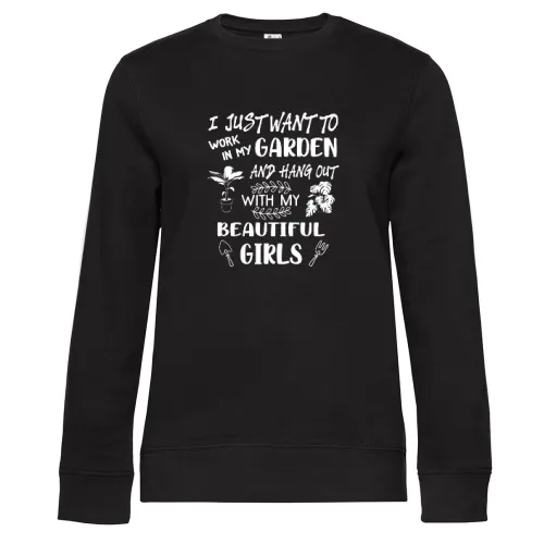 In My Garden With My Girls Hobbygärtner Garten Sweat Frauen Queen Crew Neck