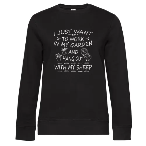 In My Garden With My Sheep Gärtner Schäfer Garten Sweat Frauen Queen Crew Neck