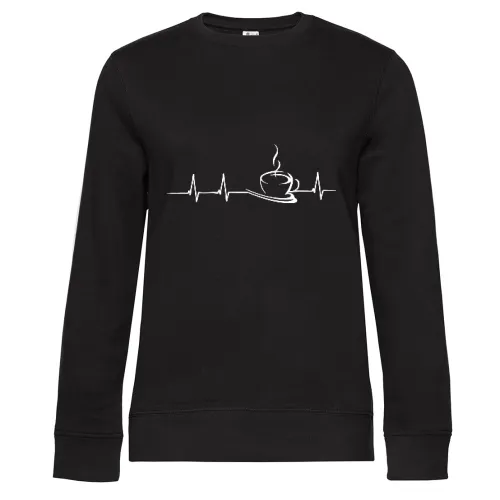 Kaffee Herzschlag Frauen Sweat