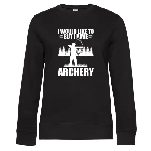 Kann Nicht Muss Bogenschießen Bogenschützen Spruch Sweat Frauen Queen Crew Neck