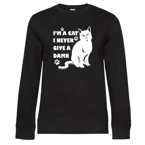 Katzen Humor Sweat Frauen Queen Crew Neck