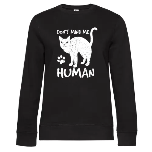 Katzen Spruch Sweat Frauen Queen Crew Neck