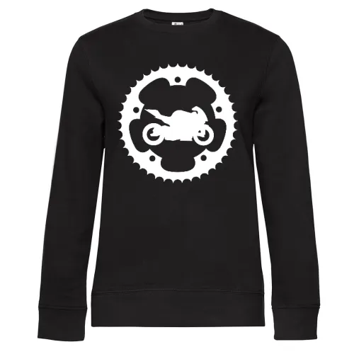 Kettenblatt Motorrad Sweat Frauen Queen Crew Neck