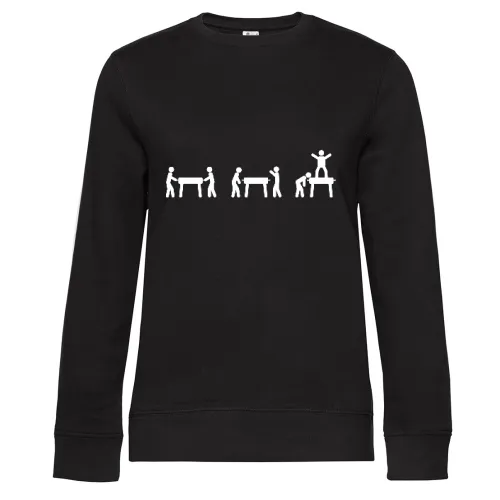 Kickertisch Evolution Strichmännchen Frauen Sweat