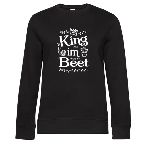 King im Beet - Lustiger Gärtner Gärtnern Spruch Sweat Frauen Queen Crew Neck