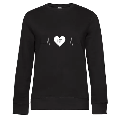 Kitzingen KT Nummernschild Herzschlag Sweat Frauen Queen Crew Neck