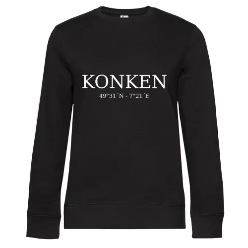 Konken Koordinaten Sweat Frauen Queen Crew Neck