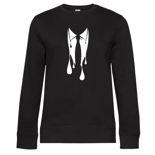 Kragen mit Krawatte aus Anzug Sakko zerläuft Sweat