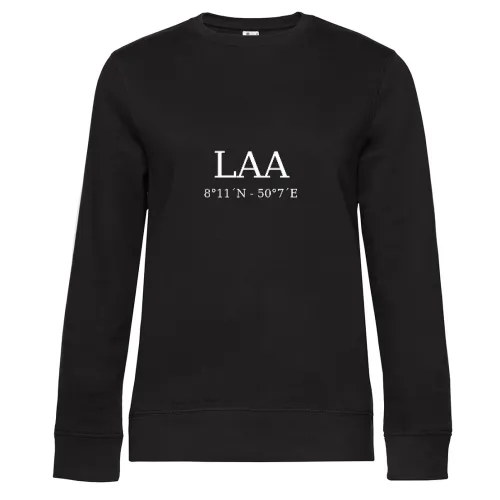Laa Koordinaten Sweat Frauen Queen Crew Neck