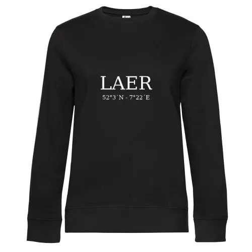 Laer Koordinaten Sweat Frauen Queen Crew Neck