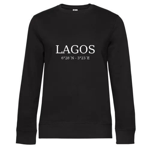 Lagos Koordinaten Sweat Frauen Queen Crew Neck