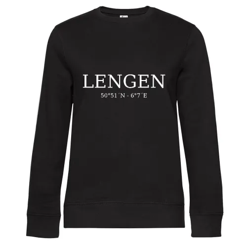 Lengen Koordinaten Sweat Frauen Queen Crew Neck