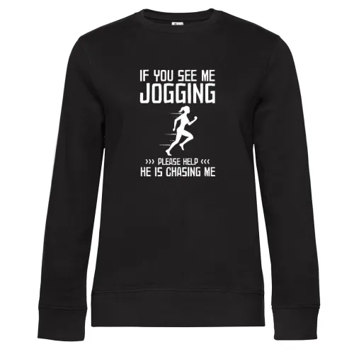 Lustiger Jogger Joggen Jogging Spruch Sweat Frauen Queen Crew Neck