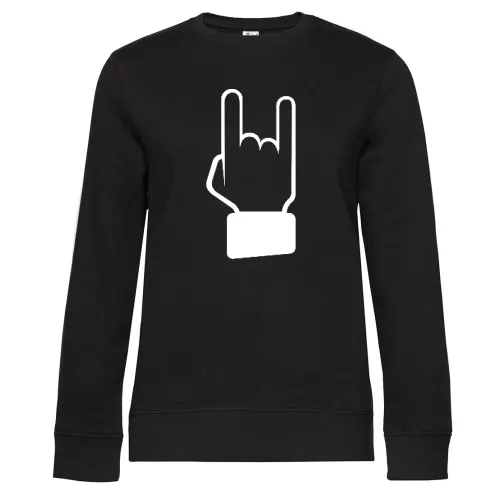 Mano cornuta Hörner gefällt mir Finger Frauen Sweat