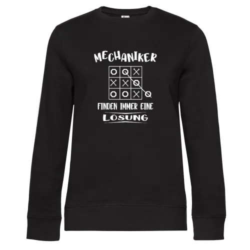 Mechaniker finden immer eine Lösung Kfz Werkstatt Sweat Frauen Queen Crew Neck