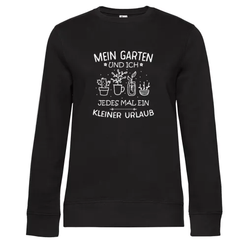 Mein Garten und ich jedes Mal ein kleiner Urlaub Sweat Frauen Queen Crew Neck