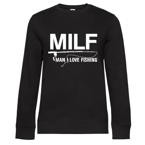 MILF Man I Love Fishing Sweat Frauen Queen Crew Neck