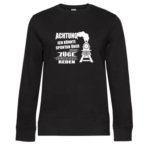 Modelleisenbahner Achtung Könnte Über Züge Reden Sweat Frauen Queen Crew Neck