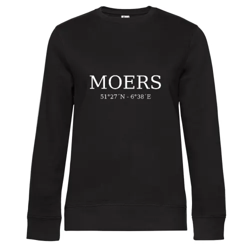 Moers Koordinaten Sweat Frauen Queen Crew Neck