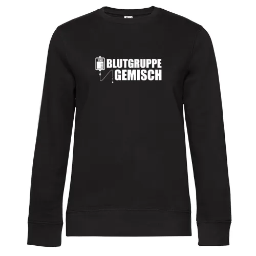 Moped Mofa 1:50 Blutgruppe Mopedfahrer Geschenk Sweat Frauen Queen Crew Neck