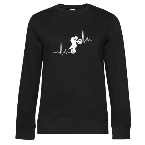 Motocross Wheelie Puls Enduro Cross Herzschlag Sweat