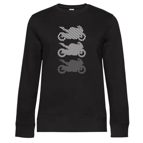 Motorrad hoch3 schwarz Sweat Frauen Queen Crew Neck
