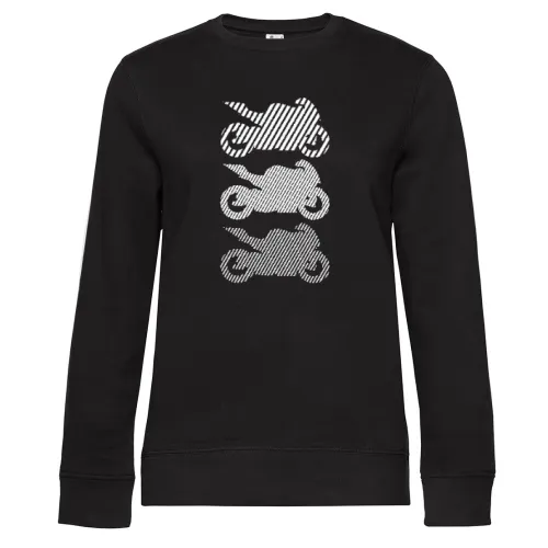 Motorrad hoch3 weiß Sweat Frauen Queen Crew Neck