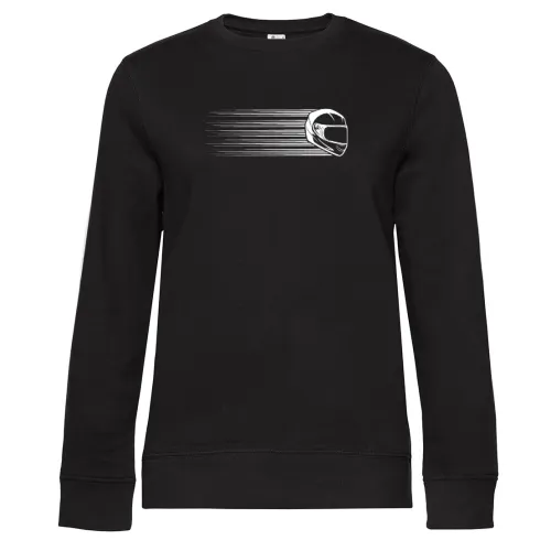 Motorradfahrerin Rennmaschine Helm Vintage Sweat