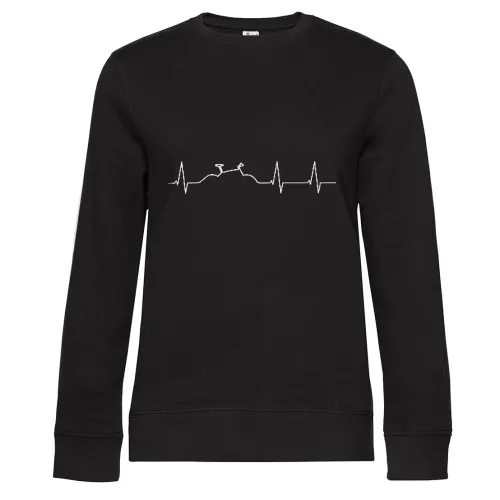 Mountainbike Herzschlag Sweat Frauen Queen Crew Neck
