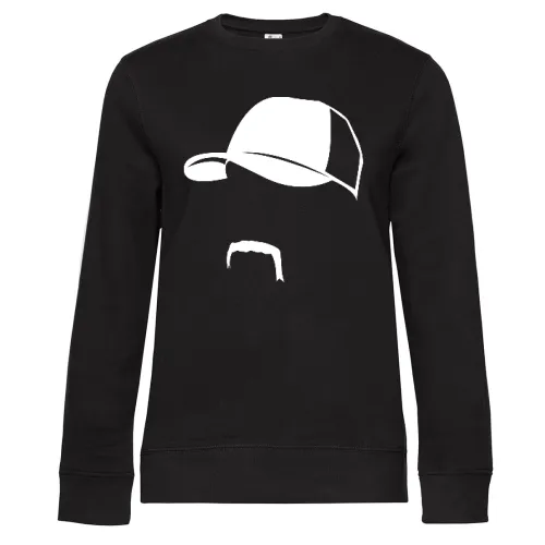 Moustache Basecap Sweat Frauen Queen Crew Neck