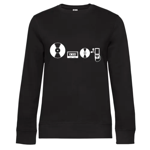 Music Evolution Sweat Frauen Queen Crew Neck