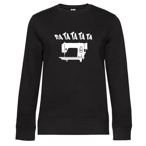 Nähmaschine Ratatata - Näherin Schneiderin DIY Sweat Frauen Queen Crew Neck