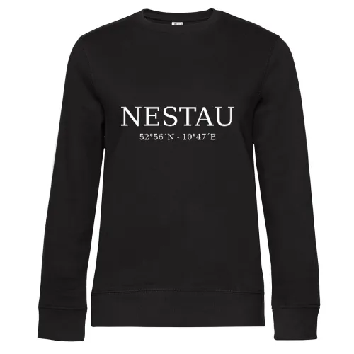 Nestau Koordinaten Sweat Frauen Queen Crew Neck