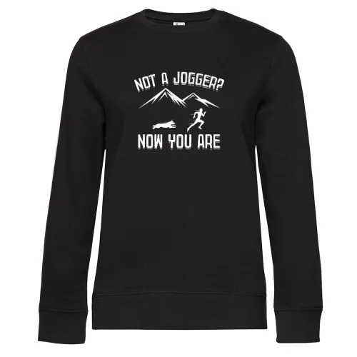 Not A Jogger Now You Are Jogging Hund Runner Sweat Frauen Queen Crew Neck