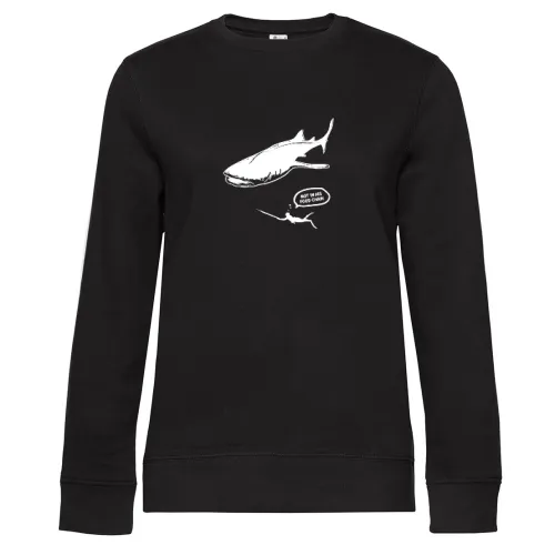 Not In His Food Chain Speerfischen Tauchen Fischen Sweat Frauen Queen Crew Neck