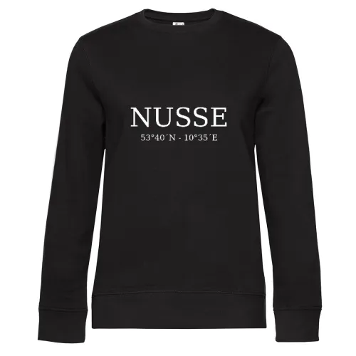 Nusse Koordinaten Sweat Frauen Queen Crew Neck