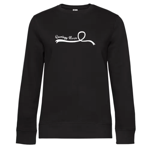 Onkologie Krankenschwester Krebsband Sweat Frauen Queen Crew Neck