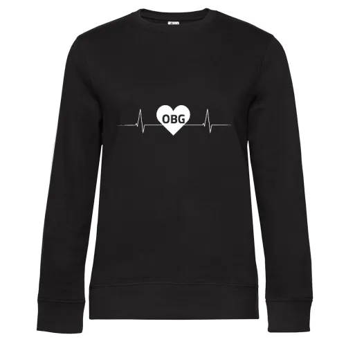 Osterburg OBG Nummernschild Herzschlag Sweat Frauen Queen Crew Neck