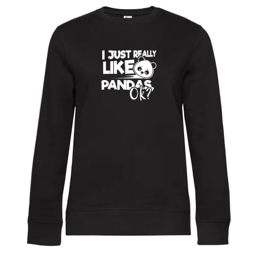 Panda Liebe über Alles Sweat Frauen Queen Crew Neck