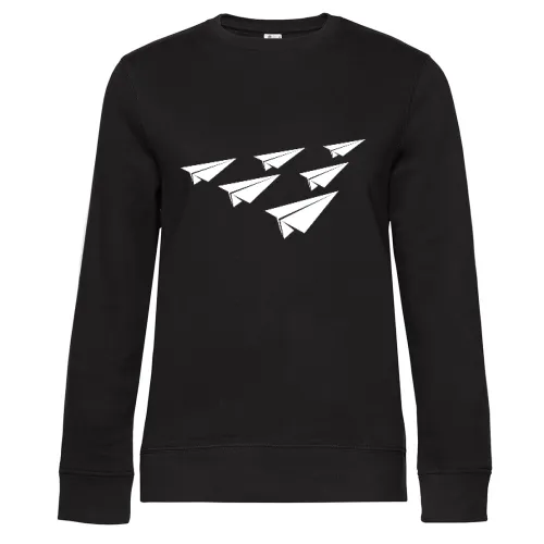 Papier-Fliegerstaffel Sweat Frauen Queen Crew Neck