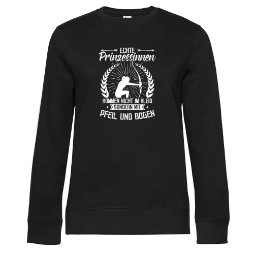 Pfeil Bogen Bogenschießen Bogenschütze Prinzessin Sweat Frauen Queen Crew Neck