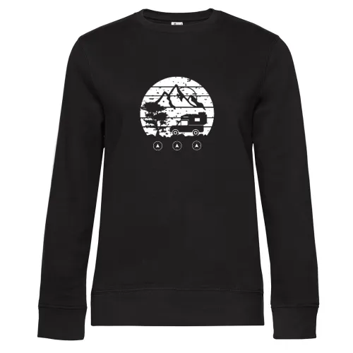 Pickup Wohnkabine Vintage Reisemobil Camping Frauen Sweat