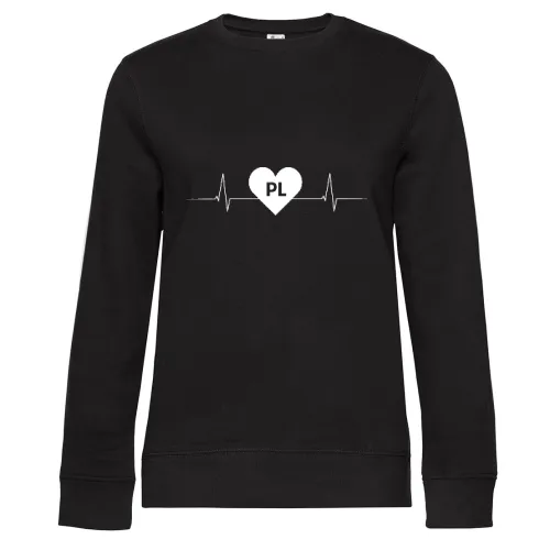 Plauen PL Nummernschild Herzschlag Frauen Sweat Plauen PL Nummernschild Herzschlag Sweat