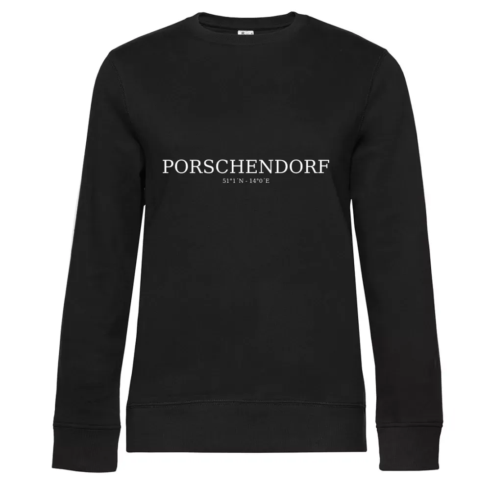  Frauen Sweat mit Aufdruck 'Porschendorf Koordinaten'