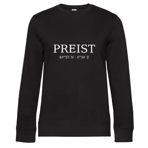 Preist Koordinaten Sweat Frauen Queen Crew Neck