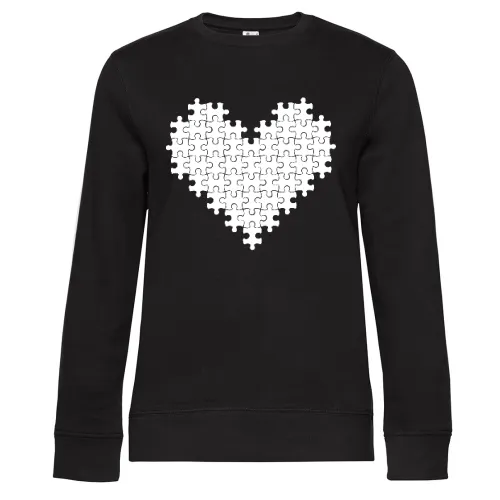 Puzzle Herz Frauen Sweat Puzzle Herz Sweat
