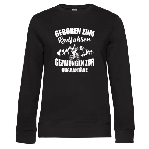 Radfahrer Fahrrad Quarantäne Fahrradfahrer Motiv Sweat Frauen Queen Crew Neck