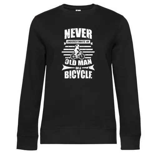 Radfahrer Fahrrad Rentner Bike Old Guy Spruch Sweat Frauen Queen Crew Neck