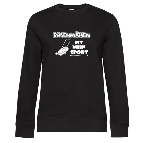 Rasenmähen ist mein Sport Rasenmäher Gartenarbeit Sweat Frauen Queen Crew Neck